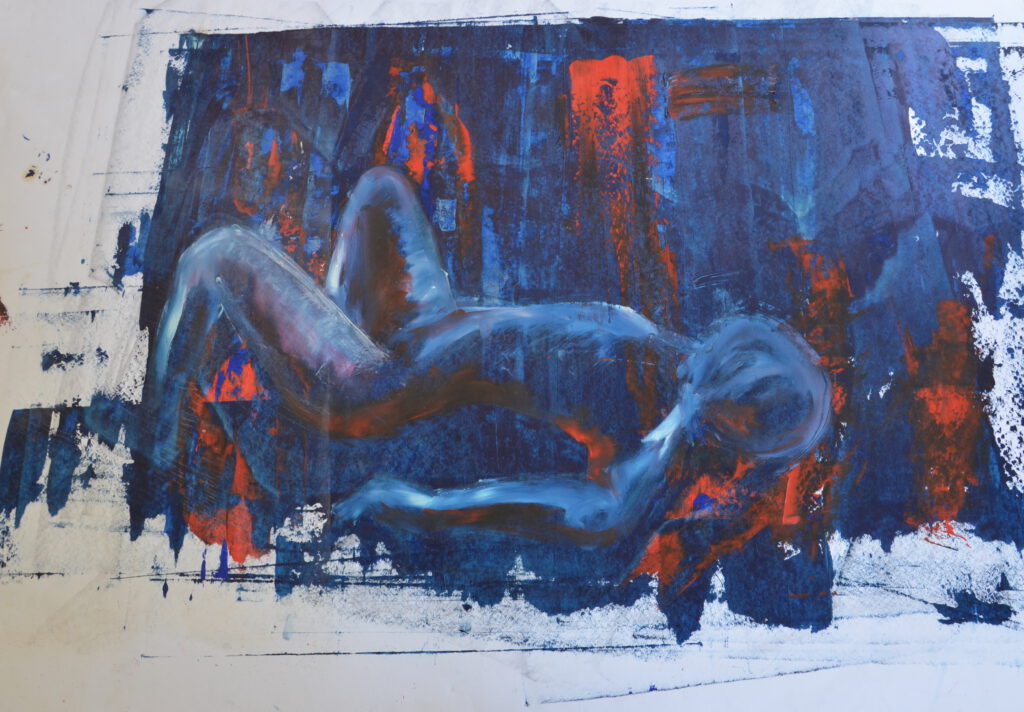 Akt in Blau